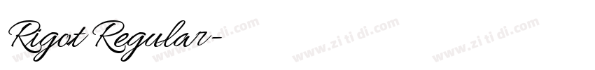 Rigot Regular字体转换